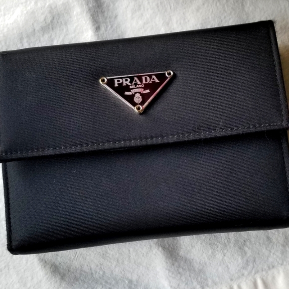 Prada "Tessuto" Nylon and Leather, Trifold Wallet - Picture 3 of 11